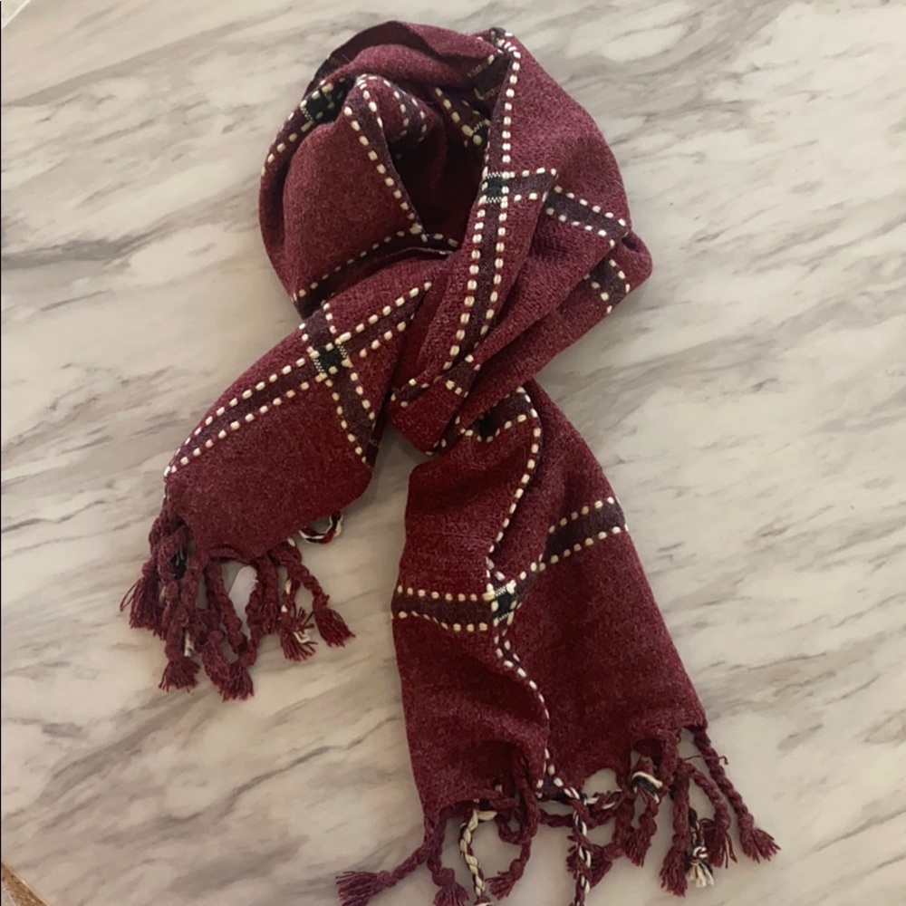 Wide Plaid Scarf